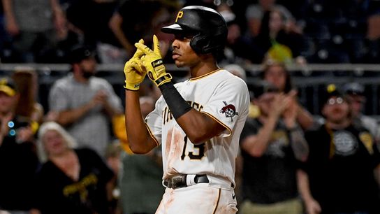 Hayes starting swing sooner, trying to lay off one pitch to escape slump taken at PNC Park (Pirates)